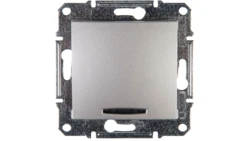 Sedna Łącznik jednobiegunowy 10AX z podświetleniem LED aluminium SDN1400160