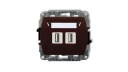 TREND Gniazdo podwójne 2xUSB-AA brązowy 4GUSB-2