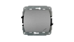 TREND Łącznik schodowy podświetlany srebrny metalik 7WP-3L