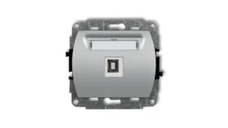 TREND Gniazdo pojedyncze USB-AB srebrny metalik 7GUSB-3