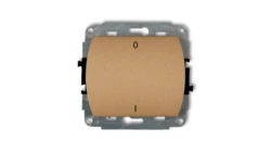 TREND Łącznik dwubiegunowy podświetlany złoty metalik 8WP-9L