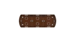 TREND Puszka montażowa pozioma potrójna brĄzowy metalik 9PTH-3