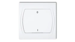 LOGO Łącznik dwubiegunowy podświetlany biały LWP-9L