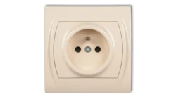 LOGO Gniazdo pojedyncze z/u beżowy 1LGP-1zp