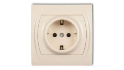 LOGO Gniazdo pojedyncze z/u SCHUKO beżowy 1LGP-1sp