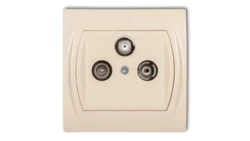 LOGO Gniazdo antenowe RTV-SAT końcowe 1,5dB beżowy 1LGS