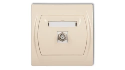 LOGO Gniazdo antenowe pojedyncze typu F (SAT) beżowy 1LGF-1