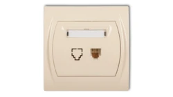 LOGO Gniazdo telefoniczne pojedyncze 1xRJ11, 4-stykowy beżowy 1LGT-1