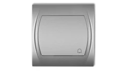 LOGO Przycisk /dzwonek/ srebrny metalik 7LWP-4