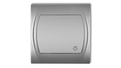 LOGO Przycisk /światło/ podświetlany srebrny metalik 7LWP-5L