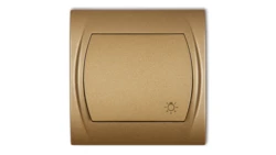LOGO Przycisk /światło/ złoty metalik 8LWP-5