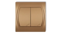 LOGO Łącznik podwójny schodowy złoty metalik 8LWP-33