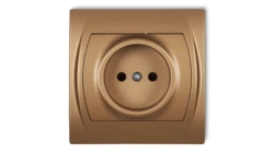 LOGO Gniazdo pojedyncze b/u złoty metalik 8LGP-1p