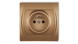 LOGO Gniazdo pojedyncze z/u złoty metalik 8LGP-1zp