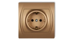 LOGO Gniazdo pojedyncze z/u SCHUKO złoty metalik 8LGP-1sp