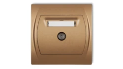 LOGO Gniazdo antenowe TV pojedyncze złoty metalik 8LGTV-1