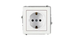 DECO Gniazdo pojedyncze z/u SCHUKO biały DGP-1sp