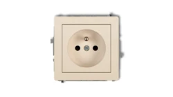 DECO Gniazdo pojedyncze z/u 2P+Z beżowy 1DGP-1zp