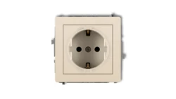 DECO Gniazdo pojedyncze z/u SCHUKO beżowy 1DGP-1sp