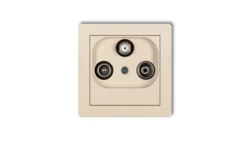 DECO Gniazdo antenowe RTV-SAT końcowe multimedialne (Internet) beżowy 1DGM