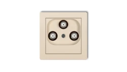 DECO Gniazdo multimedialne 3F DATA (Vectra) beżowy 1DGMV