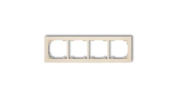 DECO Ramka poczwórna beżowy 1DR-4
