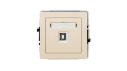 DECO Gniazdo pojedyncze USB-AB beżowy 1DGUSB-3