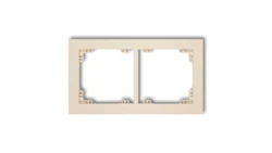 DECO Ramka podwójna beżowy 1DR-2
