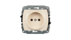 TREND Gniazdo pojedyncze b/u beżowy 1GP-1p