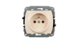 TREND Gniazdo pojedyncze z/u 2P+Z beżowy 1GP-1zp