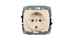 TREND Gniazdo pojedyncze z/u SCHUKO beżowy 1GP-1sp