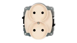 TREND Gniazdo podwójne b/u beżowy 1GPR-2p