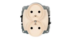 TREND Gniazdo podwójne z/u beżowy 1GPR-2zp