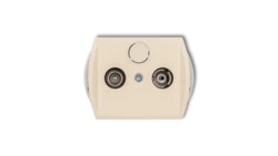 TREND Gniazdo antenowe RTV przelotowe 9dB beżowy 1G9P