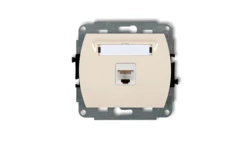 TREND Gniazda komputerowe pojedyncze 1xRJ45, kat. 6, ekranowane, 8-stykowy beżowy 1GK-5