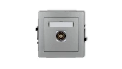 DECO Gniazdo pojedyncze BNC srebrny metalik 7DGBNC-1