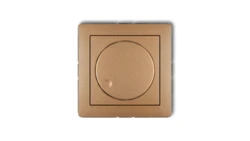 DECO Ściemniacz elektroniczny przyciskowo-obrotowy do lamp LED złoty metalik 8DRO-2