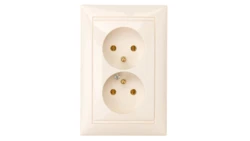 VALENA Gniazdo podwójne z/u 16A IP20 kremowe 774177