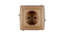 DECO Gniazdo pojedyncze z/u SCHUKO złoty metalik 8DGP-1sp