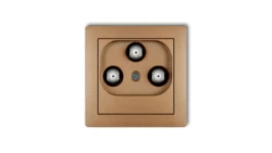 DECO Gniazdo multimedialne 3F DATA (Vectra) złoty metalik 8DGMV