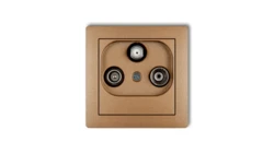 DECO Gniazdo antenowe RTV-SAT końcowe (2 wejścia antenowe) złoty metalik 8DGST