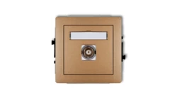 DECO Gniazdo pojedyncze BNC złoty metalik 8DGBNC-1