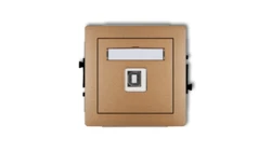 DECO Gniazdo pojedyncze USB-AB złoty metalik 8DGUSB-3