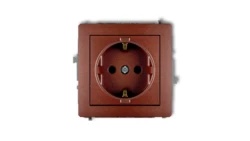 DECO Gniazdo pojedyncze z/u SCHUKO brązowy metalik 9DGP-1sp
