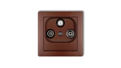 DECO Gniazdo antenowe RTV-SAT końcowe multimedialne (Internet) brązowy metalik 9DGM