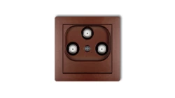 DECO Gniazdo multimedialne 3F DATA (UPC) brązowy metalik 9DGMU