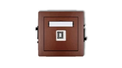 DECO Gniazdo pojedyncze USB-AB brązowy metalik 9DGUSB-3