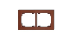 DECO Ramka podwójna brązowy metalik 9DR-2