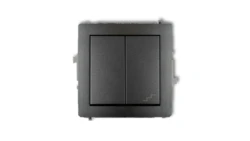 DECO Łącznik jednobiegunowy ze schodowym (osobne zasilanie) grafitowy 11DWP-10.2