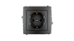 DECO Gniazdo pojedyncze z/u SCHUKO grafitowy 11DGP-1sp